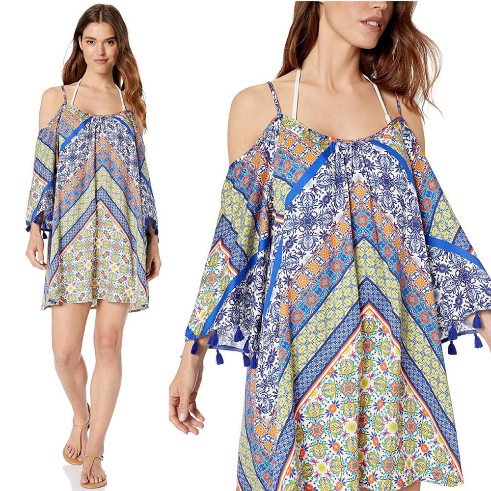 ✨HP✨ Nanette Lepore Swim Off-the-Shoulder Coverup Tunic